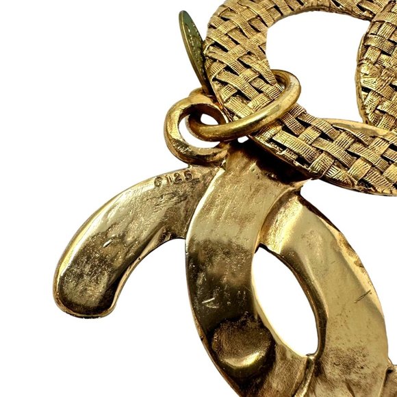 CHANEL Vintage Collection 29 Gold Plated Textured Circular Link Logo CC Belt - S - Picture 8 of 10